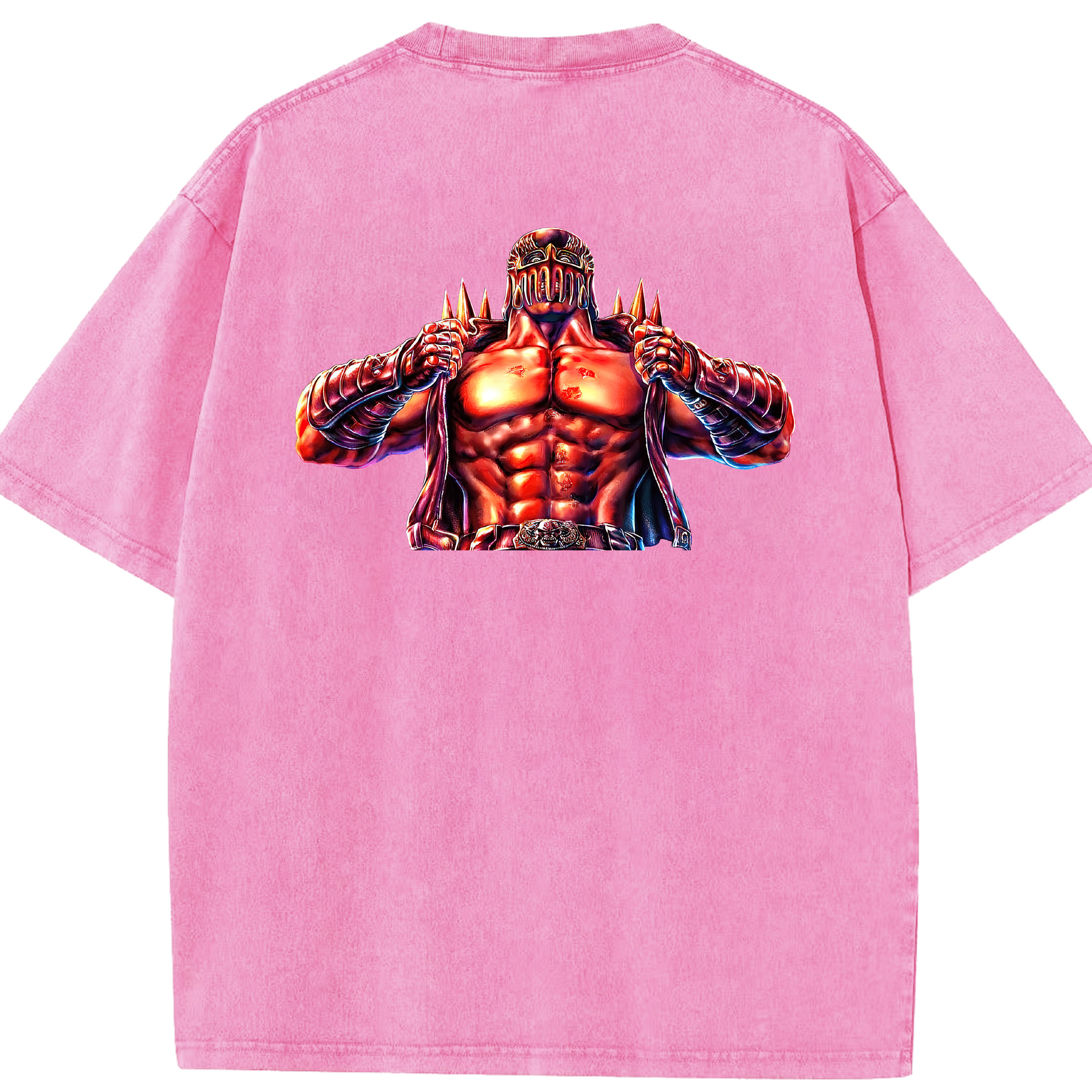 （画像用） 北斗の拳 Fist of the North Star 綿100% ヴィンテージ風 半袖Tシャツ（背面プリント）